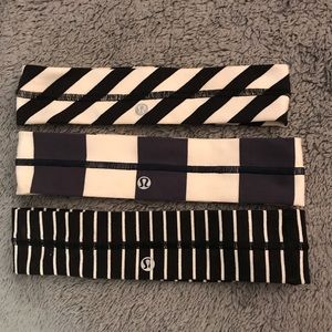 bundle of stripped lululemon headbands